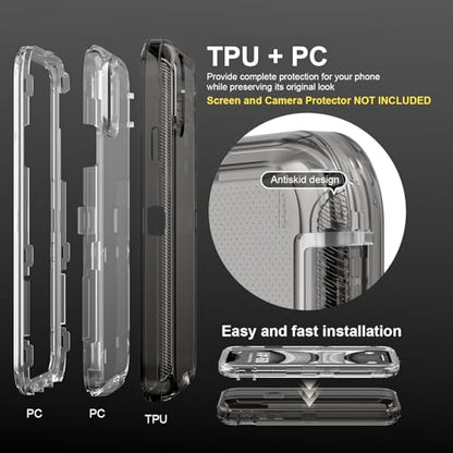 Follaroma for iPhone 11 Case, Shockproof Protection, Crystal Gray | Heavy Duty Shockproof Protection Phone Cases, Anti-Drop, Military Grade Dual Layer Transparent Rugged Protective Cover, 6.1" - color: Gray, size: iPhone 11 6.1’