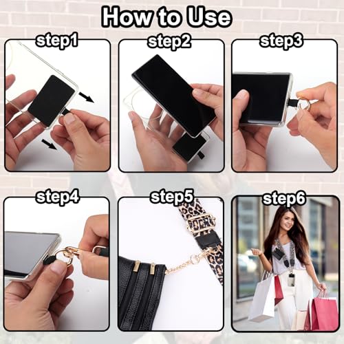 XANGNIER Clip and Go Strap for Phone with Wallet Crossbody,Leopard - color: Leopard