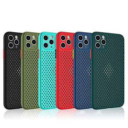 Heat Dissipation Case Compatible with iPhone 14 Pro Max Plus 13 Pro Max Mini, Breathable Cooling Hollow Cellular Hole Full Back Camera Lens Protection(Army Green, for iPhone 14 Pro Max) - color: Army Green, size: iPhone 14 Pro Max