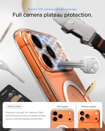 Spigen for iPhone 17 Pro Case, Ultra Hybrid MagFit [TPU Covered Camera Control] [Anti-Yellowing] [Compatible with Magsafe] - Clear - color: Clear, size: iPhone 17 Pro