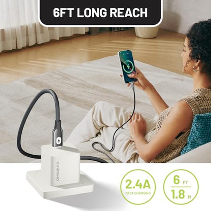 USB C to Lightning Cable 6FT, MFi Certified iPhone Charger Cord - color: C to L Braided Black