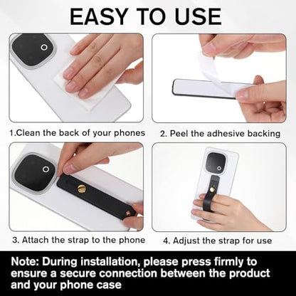Jeffdad 6 Pcs Phone Grips Strap Holder for Hand Grip Finger Kickstand