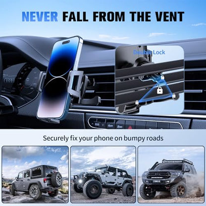 SUUSON Upgraded 3-in-1 Car Phone Holder Mount for Car, Carbon Black