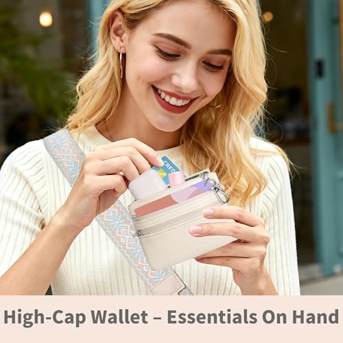 2pcs Clip and Go Strap for Phone with Wallet Crossbody Strap with Pouch - color: Blue White+pink+leopard+green