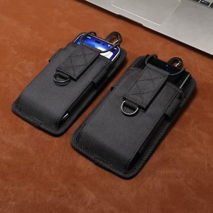 Backpack Strap Attachment Bag Cell Phone Pouch Holster Belt Clip Case Holder for Samsung Galaxy A16 A15 A14 A13 A06 A05 A03s S25 Ultra S24 FE S23/S22 Ultra, Moto G Power G Stylus 5G, iPhone 16 Pro Max