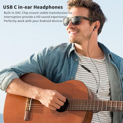 USB C Headphones Wired Earbuds for iPhone 18 Pro Max 17 16 15,Black - color: Black