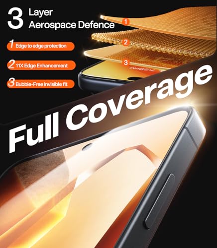 TORRAS Unbreakable for Samsung Galaxy S26 Screen Protector [NO.1 Military-Grade] [12 FT Shatterproof] 9H+ Aerospace Tempered Glass 2 Pack - Touch Sensitivity, Full Coverage, Anti-Scratch, 6.3 inch - size: Samsung Galaxy S26 (6.3 inch)