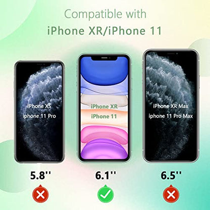 [3 Pack] for iPhone 11/XR Privacy Green Screen Protector, Anti Blue Light Eye Protection Anti Spy 9H Tempered Glass, No Bubble - size: iPhone 11/XR