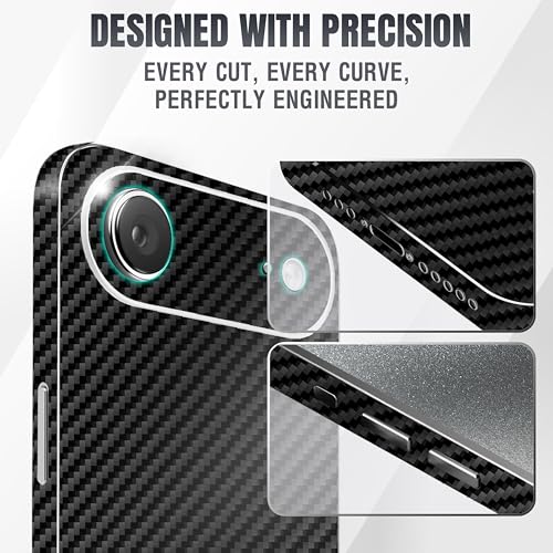 2Pcs Skin Wrap Compatible for iPhone 17 Air – Slim Decal Vinyl Protective Film for Sides & Back – Sleek Fit, Premium Look – Compatible with All iPhone 17 Air Cases - Carbon - color: Carbon