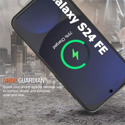 Battery Case for Galaxy S24 FE,12000mAh Portable Protective Smart Wireless Charging Case Support Carplay Compatible with Galaxy S24 FE(6.7 inches)Rechargeable Extended Battery Charger Case(Black) - size: for Galaxy S24 FE