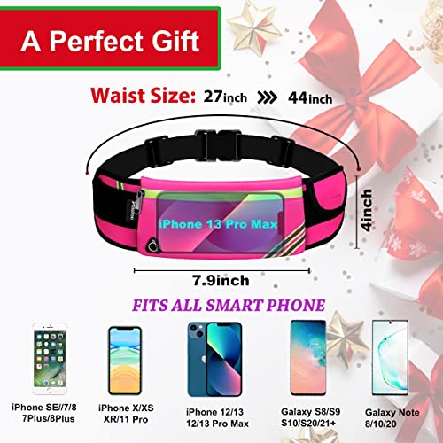 AIKENDO Women Fanny Pack Running Belt,Belt Bag Phone Holder - color: Pink
