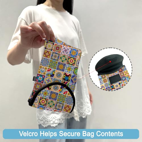 Neoprene Cell Phone Sleeve Pouch Case Bag with Crossbody Strap Neck Lanyard for Women 7.5 X 4.3 in Bohemian Style - color: Bohemian Style 1