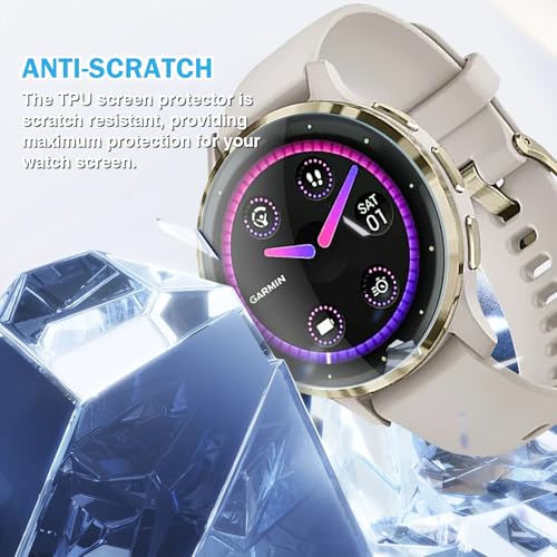 6PCS Compatible for Garmin Venu 3S 41mm Smartwatch Screen Protector Clear，HD Anti-scratch Soft TPU [Not Glass] with Ultra-thin Protector For Venu 3S Protective Film 41mm - size: Garmin venu 3S 41mm