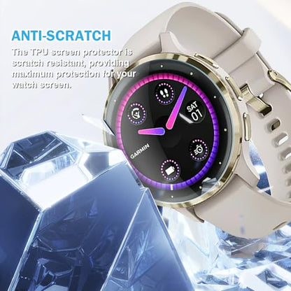 6PCS Compatible for Garmin Venu 3S 41mm Smartwatch Screen Protector Clear，HD Anti-scratch Soft TPU [Not Glass] with Ultra-thin Protector For Venu 3S Protective Film 41mm - size: Garmin venu 3S 41mm