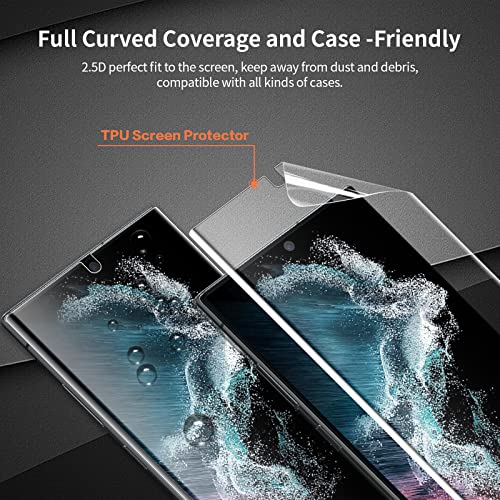 3 Pack for Samsung Galaxy S22 Ultra Self-Healing Screen Protector - size: Galaxy S22 Ultra
