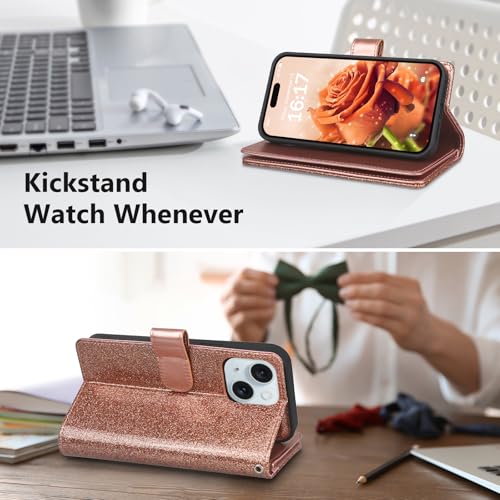 Varikke for iPhone 13 Case Wallet Strong Magnetic Detachable, Rose Gold - color: (Standard) Rose Gold, size: iPhone 13 6.1"