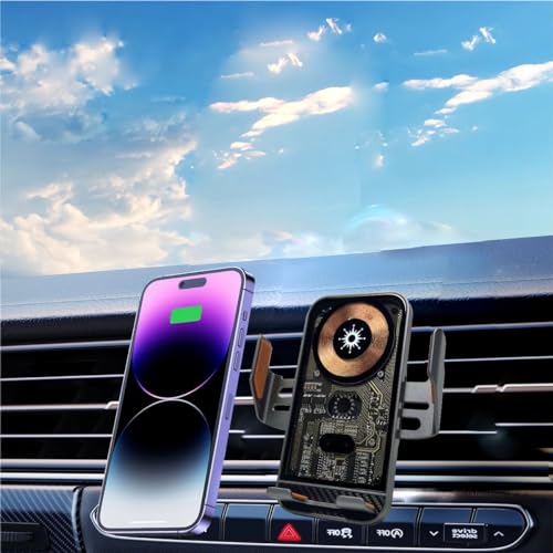 Wireless Car Charger Mount, 15W Fast Charging Auto Clamping Car Charger holder For iPhone/Samsung For IPhone 18 Pro Max 17 16 15 14 13 12 Pro,Samsung Galaxy S26 Ultra S25 S24 Ultra S23 S22 Pixel 11 10