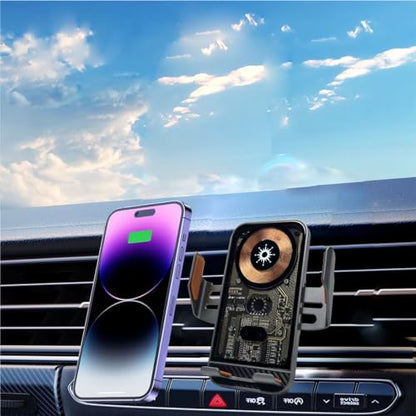 Wireless Car Charger Mount, 15W Fast Charging Auto Clamping Car Charger holder For iPhone/Samsung For IPhone 18 Pro Max 17 16 15 14 13 12 Pro,Samsung Galaxy S26 Ultra S25 S24 Ultra S23 S22 Pixel 11 10