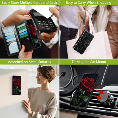Varikke for Galaxy S26+/Plus Wallet Case Magnetic Detachable, Black - color: Black, size: Galaxy S26+/S26 Plus 6.7"