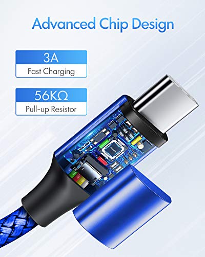 etguuds USB C to USB C Cable 4ft, 2-Pack 60W C to C Cable Fast Charging - color: Blue, size: 4ft