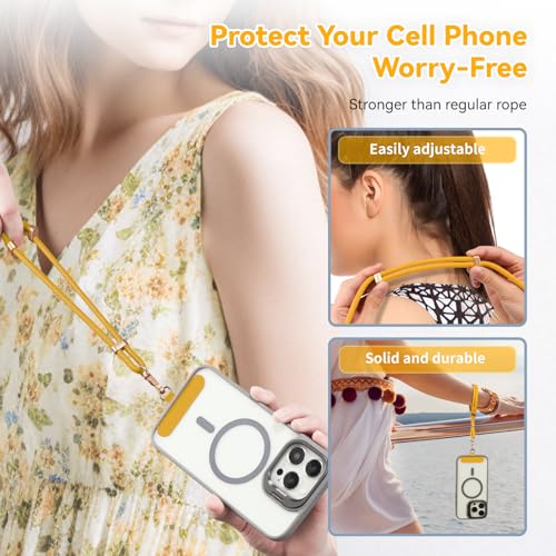 VVAAGG Cell Phone Lanyard for iPhone Crossbody Phone Strap - color: Yellow