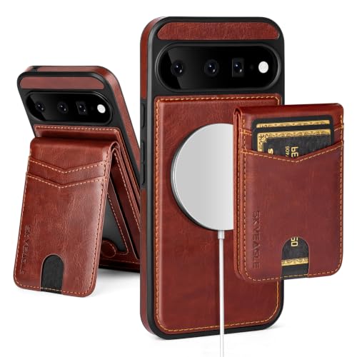 SkyEagle Compatible with MagSafe Google Pixel 11 Wallet Case,Brown - color: Brown, size: Google Pixel 11 6.3"