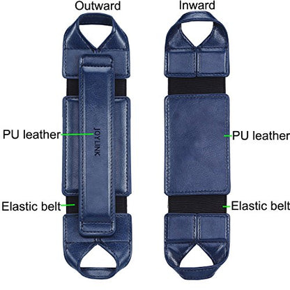 joylink iPad Hand Holder Strap, 360 Degrees Swivel Leather Handle Grip with Elastic Belt, Secure & Portable for 7.9" Tablets (Samsung, iPad mini),Blue - color: Blue