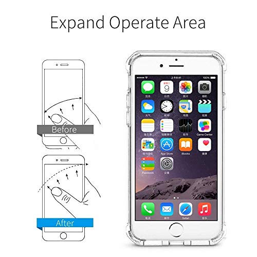 Cell Phone Ring Holder Stand Transparent Finger Grip Loop 360 Degree Rotation Finger Ring Stand (2 Rose Gold 2 Black (Round)) - color: 2 Rose Gold 2 Black (Round)