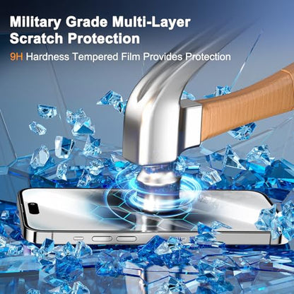 SIBEITU Screen Protector for iPhone 16 Plus 6.7 Inch Tempered Glass | 3 Pack Screen + 3 Pack Camera Lens Protector, HD Clear 9H Hardness, Scratch Resistant, Sensor Protection, Case Friendly - size: iPhone 16 Plus 6.7"