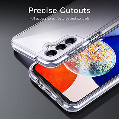 JETech Case for Samsung Galaxy A14, Anti-Yellowing, Clear | Shockproof Protection, Scratch Resistant Hard PC Back, Durable Transparent TPU Bumper - color: Clear, size: Galaxy A14