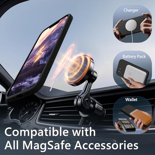 FireNova Magnetic for iPhone 17e Case/iPhone 16e Case, Compatible with MagSafe, [Silicone Camera Protection] Microfiber Lining Phone Case, 6.1", Black - color: Black, size: Iphone 17e/Iphone 16e