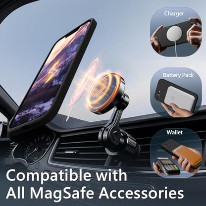 FireNova Magnetic for iPhone 17e Case/iPhone 16e Case, Compatible with MagSafe, [Silicone Camera Protection] Microfiber Lining Phone Case, 6.1", Black - color: Black, size: Iphone 17e/Iphone 16e