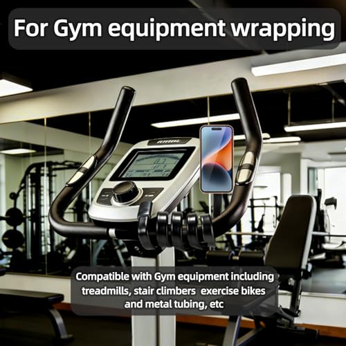 Magnetic Flexible Gooseneck Phone Holder, 35-Inch Portable Long Arm Phone Mount, Compatible with MagSafe, for Gym Treadmill, Spin Bike, Stroller, Shopping Cart, Wheelchair, Desk & Chair and More