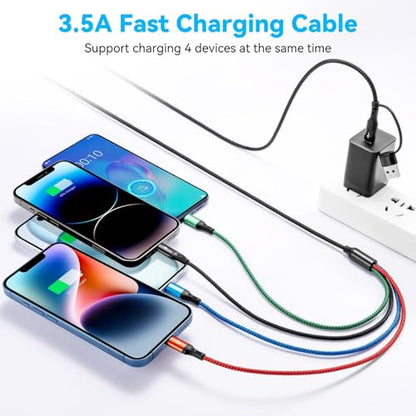Multi Charging Cable 4 in 1 USB C Multiple Fast Charger Cable 4ft - color: Black2