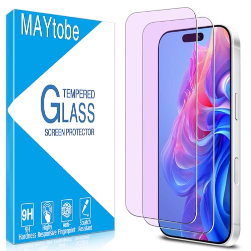 MAYtobe 2-Pack Screen Protector for iPhone 17 Pro Eye Care Tempered Glass - size: iPhone 17 Pro