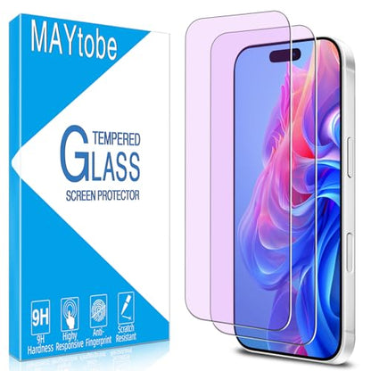 MAYtobe 2-Pack Screen Protector for iPhone 17 Pro Eye Care Tempered Glass - size: iPhone 17 Pro