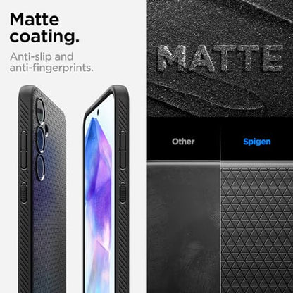 Spigen Liquid Air Designed for Galaxy A55 5G Case (2024) - Matte Black - size: Galaxy A55 5G