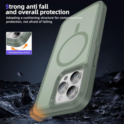 Magnetic for iPhone 13 Pro Max Case, Compatible with MagSafe, Shockproof Dustproof Drop Proof, Military Grade Double Layer Protection, Green - color: Magnetic Green, size: iPhone 13 PRO MAX