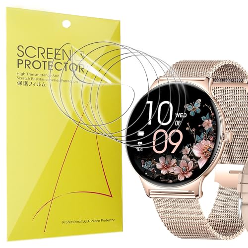 Lamshaw Compatible Screen Protector for LIGE FV12 Smartwatch, 6 Pack TPU Clear Film, 1.43 Inches