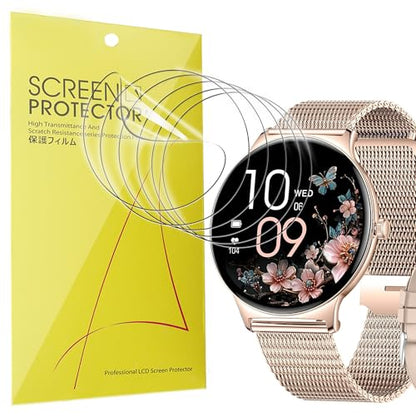 Lamshaw Compatible Screen Protector for LIGE FV12 Smartwatch, 6 Pack TPU Clear Film, 1.43 Inches