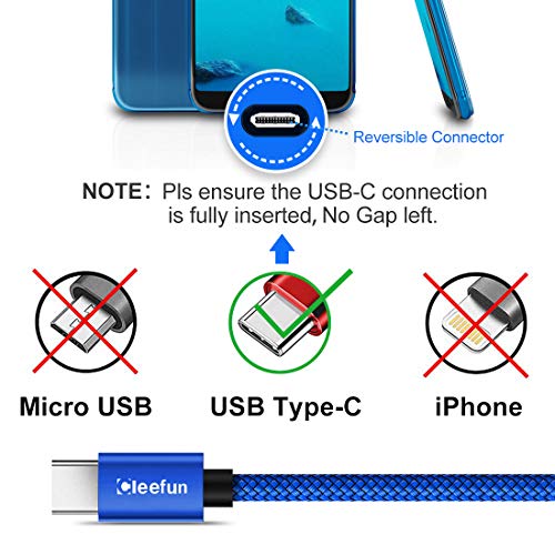 CLEEFUN Extra Long USB A USB C Cable 26ft, USB to USB C Power Cable 26 Foot - color: Blue, size: 26ft