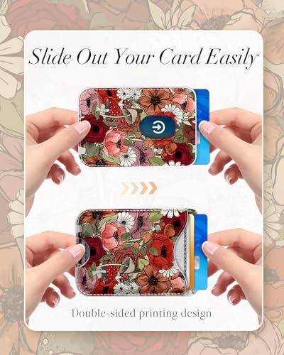 Shorogyt Compatible with Magsafe Wallet for Women, Flower Mushroom - color: Flower Mushroom