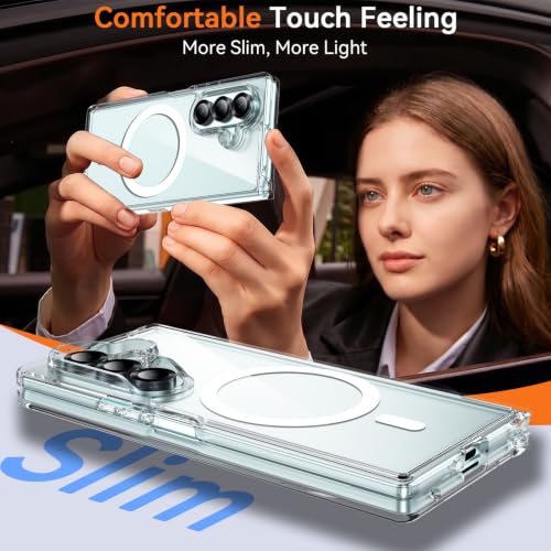 Hensinple for Samsung Galaxy Z Fold 8 Ultra Case,Z Fold8 Ultra| Z Fold 7 Case [Compatible with MagSafe] Translucent Matte Military Grade Protection Shockproof Rugged Magnetic Phone Cover(Clear) - color: Z Fold 8 Ultra-Clear, size: Galaxy Z Fold 8 Ultra| Z
