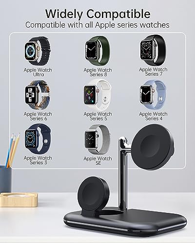 Charger Stand for Apple Watch,2 in 1 Foldable Wireless Charging Station