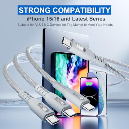 SIQIWO 100W USB C Multi Charging Cable, 4FT-1Pack PD3.0 Fast Charging Cable