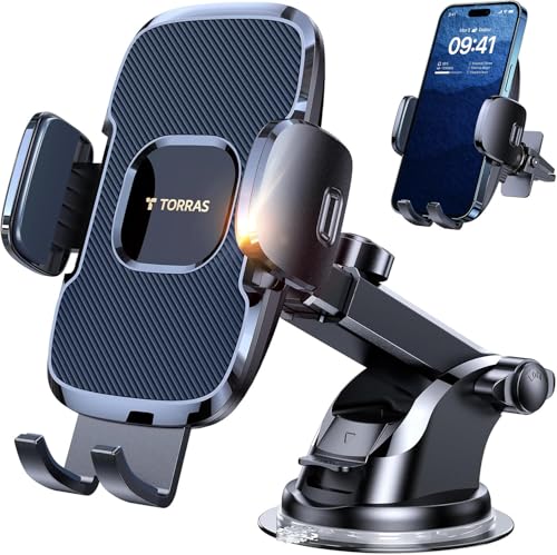 TORRAS 96+LBS Strongest Suction Ultra-Durable Cell Car Phone Holder Mount - color: Navy Blue