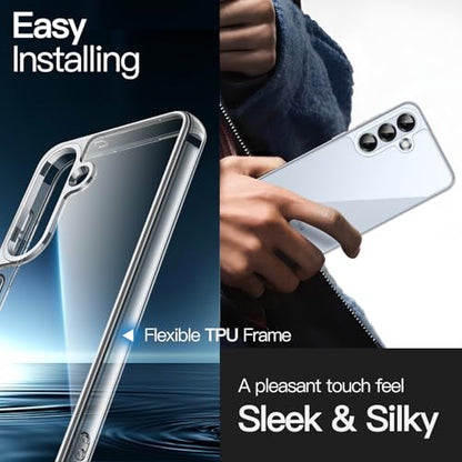 JETech Case for Samsung Galaxy S25 Plus, Anti-Yellowing, Clear | Shockproof Protection, Scratch Resistant Hard PC Back, Durable Transparent TPU Bumper - color: Clear, size: Galaxy S25 Plus