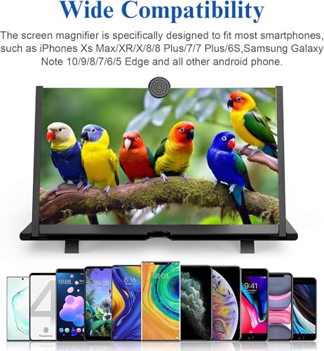 14 inch 3D HD Magnifying Screen Magnifier for Cell Phone - color: Black-14''