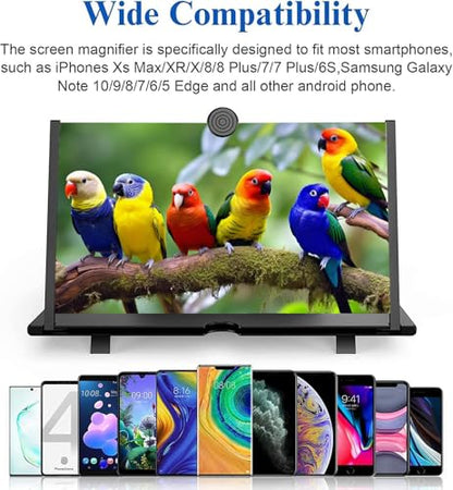 14 inch 3D HD Magnifying Screen Magnifier for Cell Phone - color: Black-14''