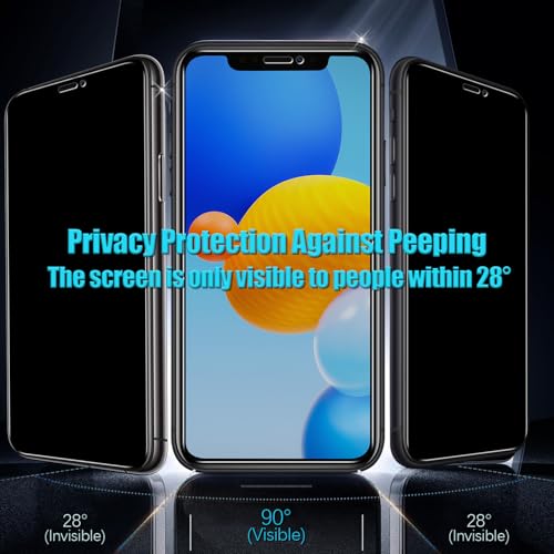 Slanku Privacy Screen Protector for iPhone 11 Pro Max/XS Max Tempered Glass - size: 11 Pro Max/XS Max